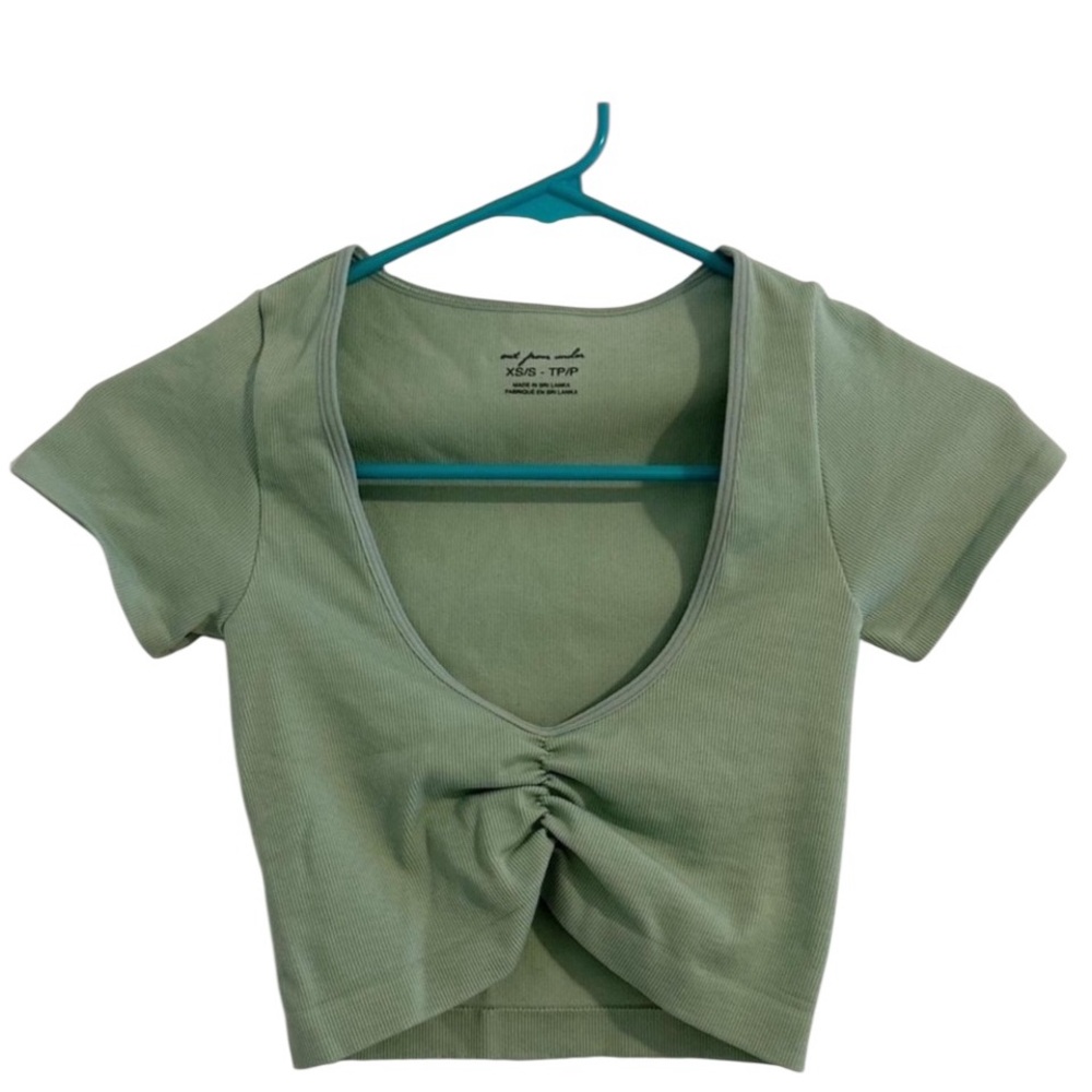Urban Outfitters Out From Under Sage Green Short Sleeve Top Sz  XS/S
